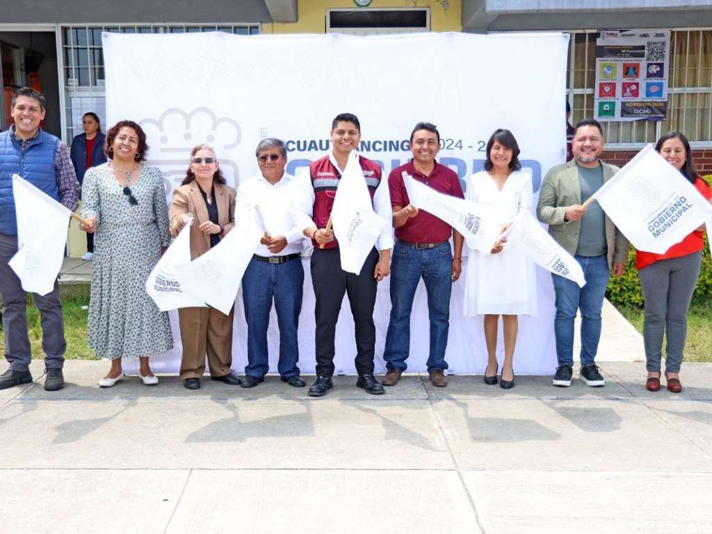 Arranca construcción de arco techos en bachilleratos de San Lorenzo Almecatla