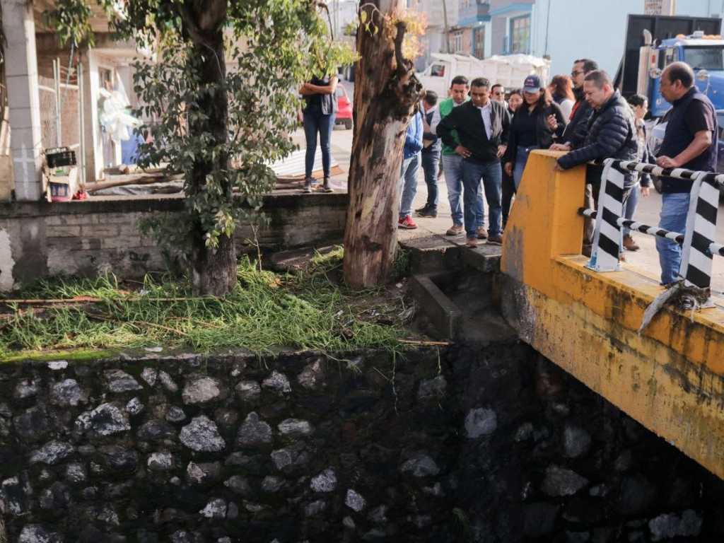  Atienden zonas afectadas por las intensas lluvias en San Andrés Cholula