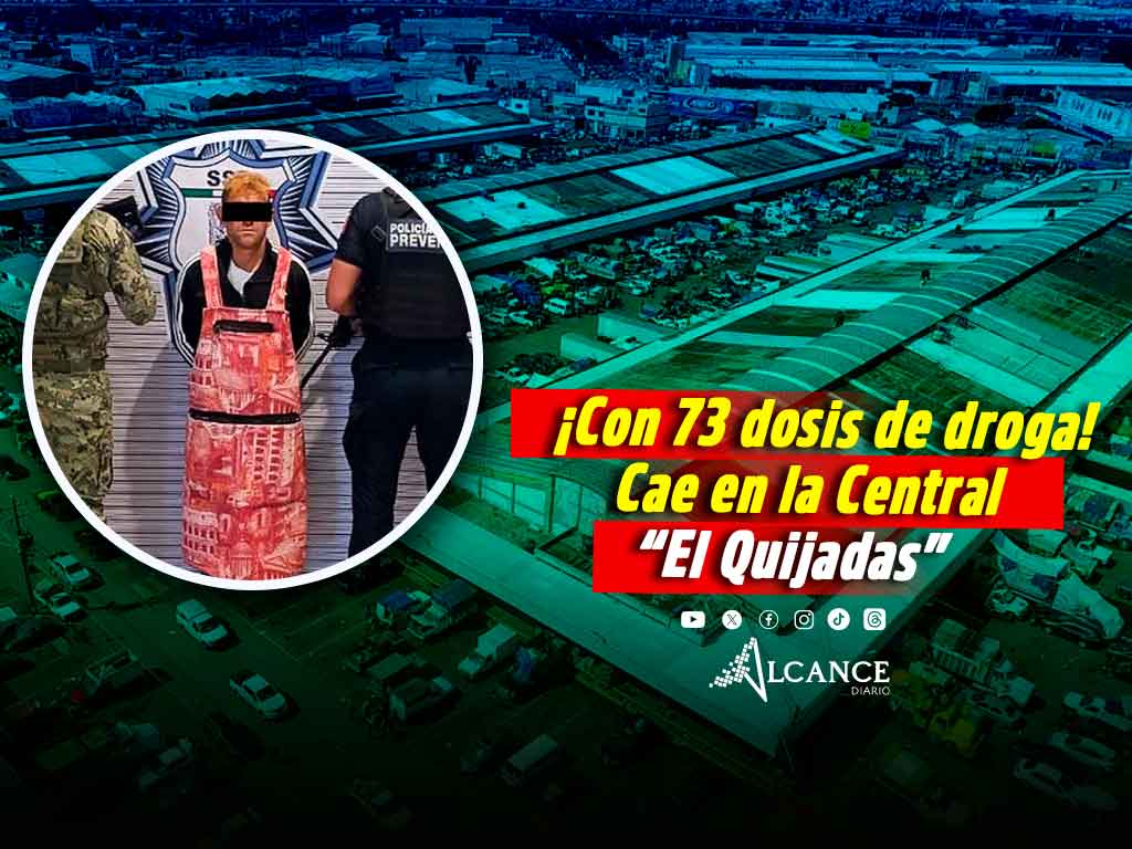 Cae El Quijadas, presunto narcomenudista que operaba en la Central de Abasto de Puebla
