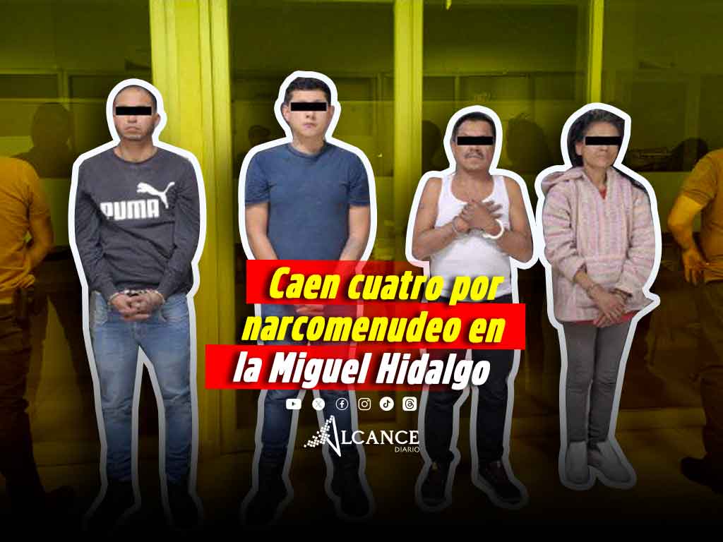 Detienen a cuatro y aseguran droga tras cateo en la Miguel Hidalgo