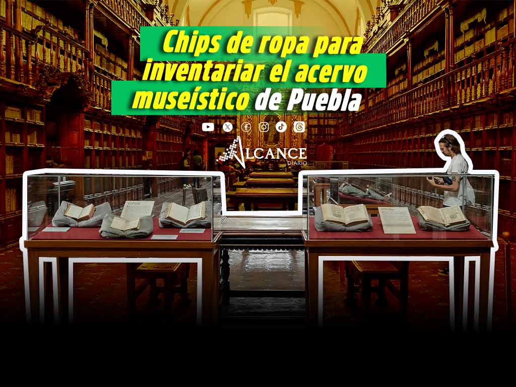 Colocaron chips de ropa a libros de Biblioteca Palafoxiana y acervo museístico de Puebla 