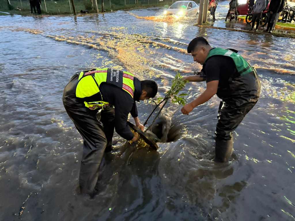 Implementan “Operativo Acuario” ante intensas lluvias en Cuautlancingo