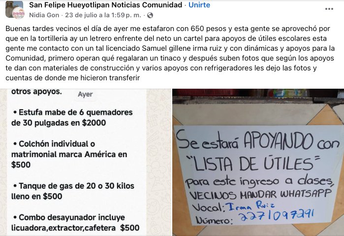 Vecinos de San Felipe Heyotlipan denuncian fraude de supuesta asociación civil 