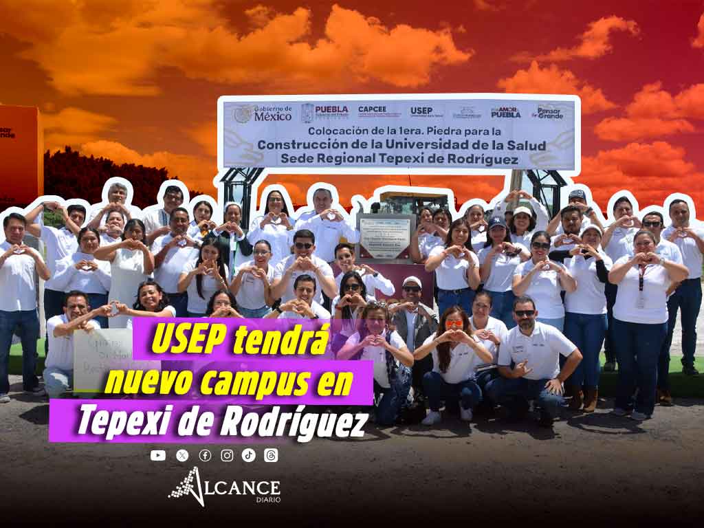 Colocan primera piedra para construir del nuevo campus de la USEP en Tepexi de Rodríguez
