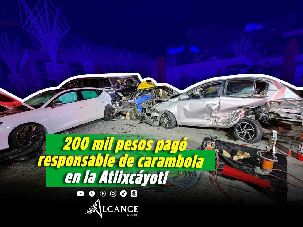 Responsable de carambola en la Atlixcáyotl llegó a acuerdo con dos de siete víctimas; pago 200 mil pesos