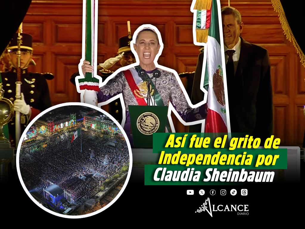 Presidenta Claudia Sheinbaum realiza grito histórico de Independencia