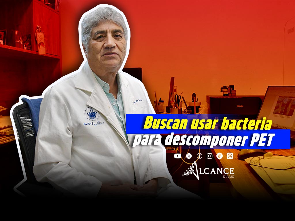 Investigador del ICUAP estudia bacteria capaz de descomponer PET