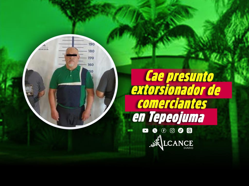 Detienen a presunto extorsionador de comerciantes durante cateo en finca de Tepeojuma; aseguran droga y cartuchos