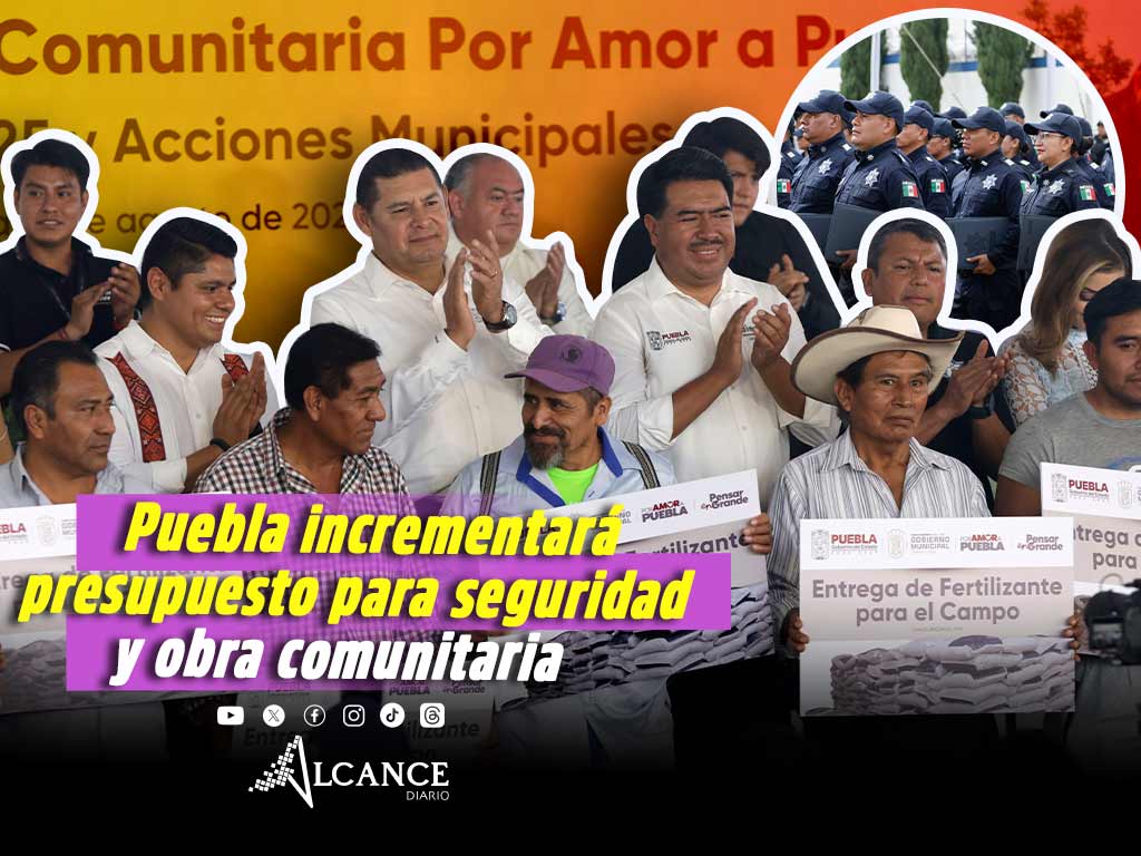 Incrementarán presupuesto para seguridad y obra comunitaria de Puebla en 2026