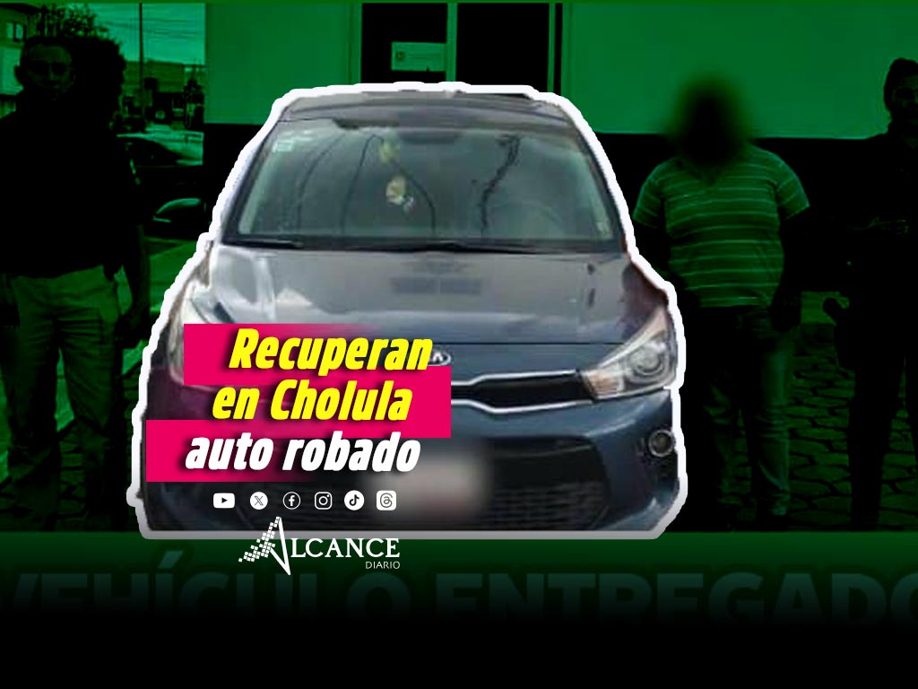 Recupera SSC de Cholula en San Juan Tlautla auto de plataforma robado