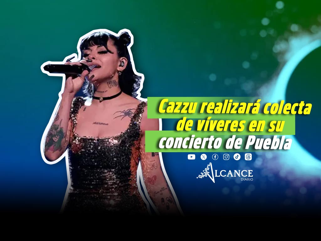 Cazzu realizará concierto en Puebla una colecta de víveres para familias afectadas por inundaciones