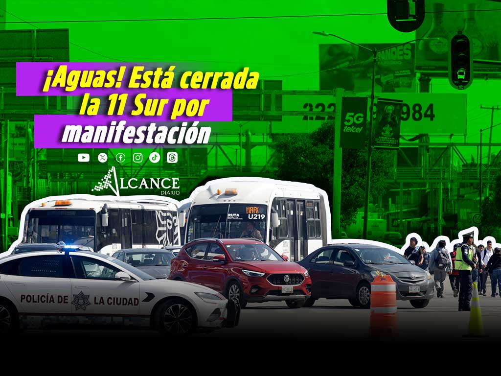 Cierran la 11 Sur en protesta por falta de maestros en el CENDI: hay caos vial y suspenden servicio de RUTA