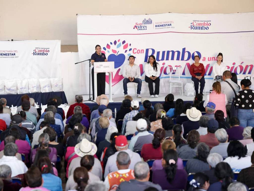 Realizan quinta entrega de apoyos alimentarios en San Andrés Cholula