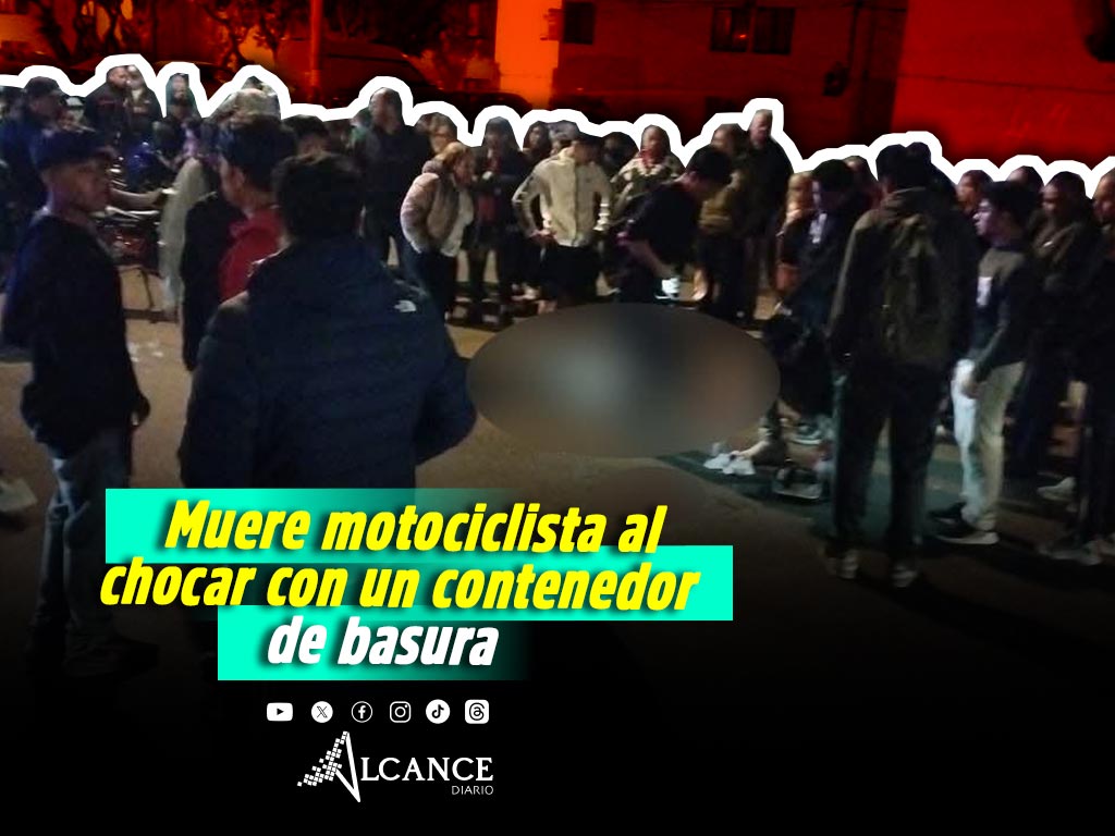 Muere motociclista al chocar contra contenedor de basura en La U.H. La Flor