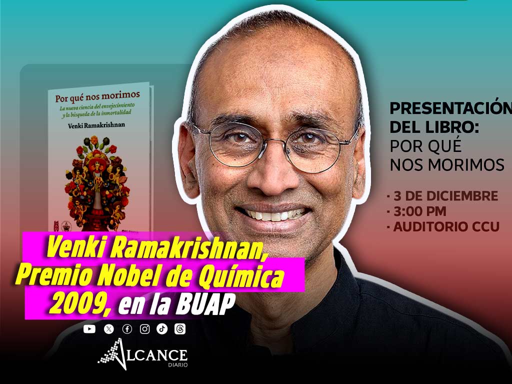 Estos días estará Venki Ramakrishnan, Premio Nobel de Química 2009 en la BUAP