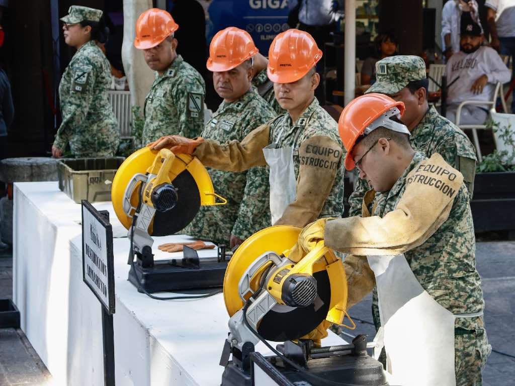 Destruyen 156 armas de fuego en Puebla como parte de la campaña “Sí al desarme, sí a la paz”