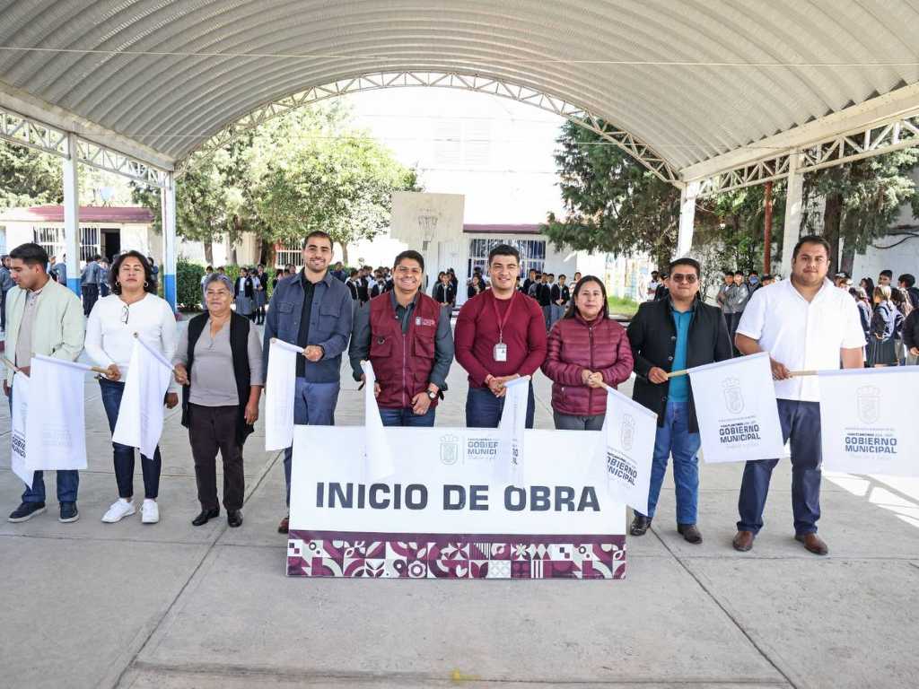 Inician obra de captadores pluviales en la Telesecundaria Francisco Alatorre de Cuautlancingo
