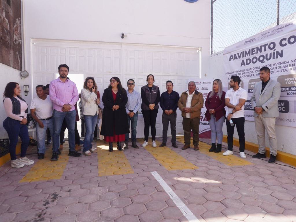 Entregan en Amozoc resultados del programa de obra comunitaria en coordinación con el municipio