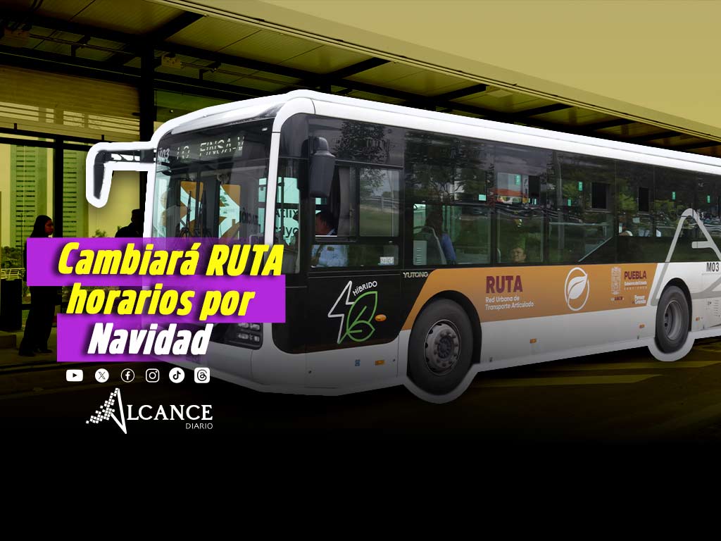 RUTA anuncia horarios especiales de servicio para Navidad en Puebla