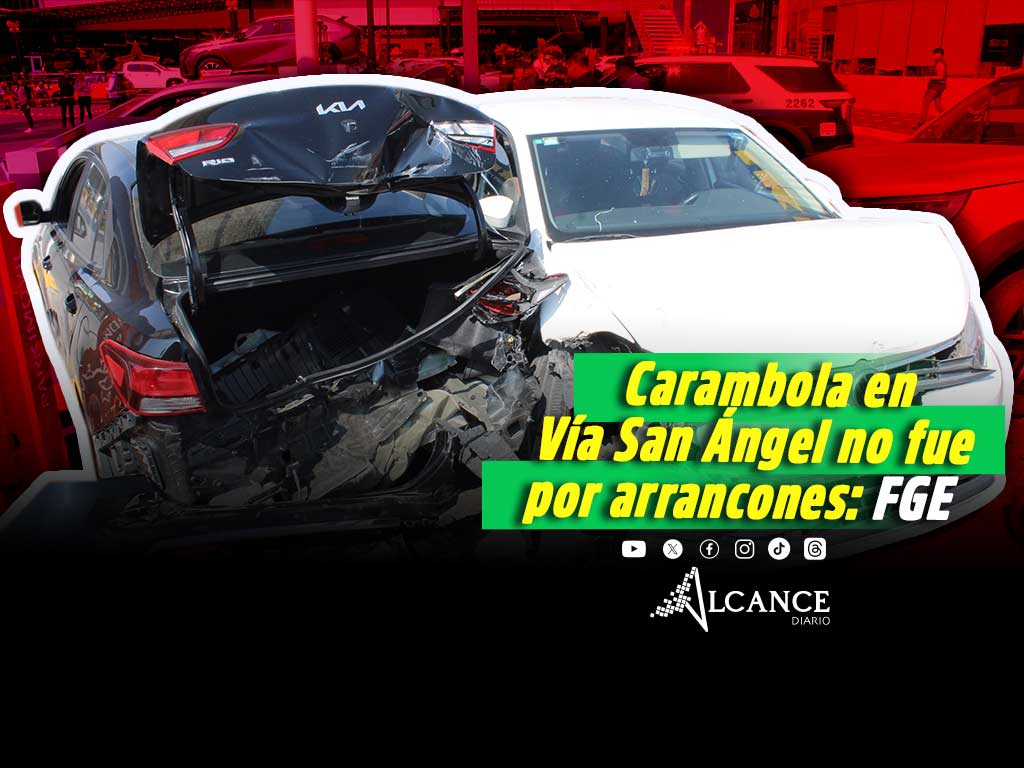 Reitera FGE comunicación con víctimas por carambola en Vía San Ángel; descarta que arrancones fueran la causa