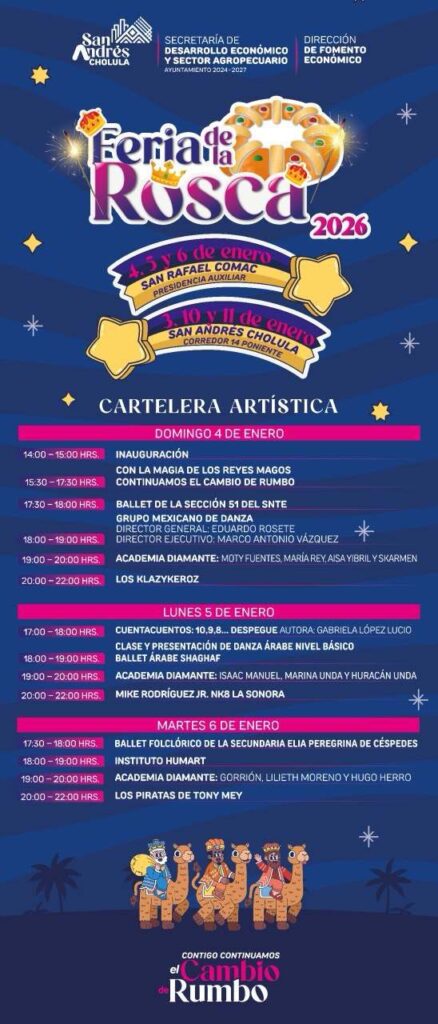 Feria de la Rosca 2026 llega a San Andrés Cholula; estas actividades habrá