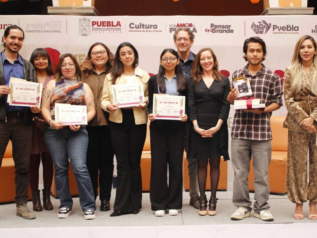 Premian a las y los ganadores del concurso “Puebla Suena: Postales Sonoras del Centro Histórico”