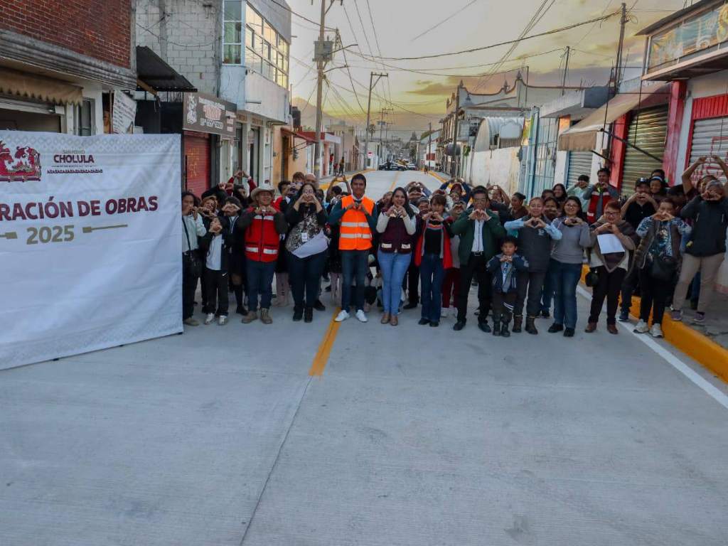 Inauguran vialidades rehabilitadas en San Pedro Cholula