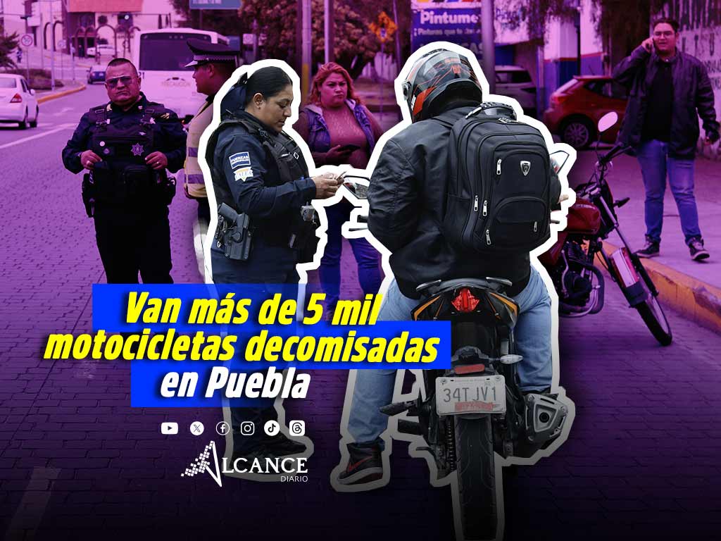 Decomisan más de 5 mil motocicletas en Puebla; buscan uso obligatorio de casco certificado
