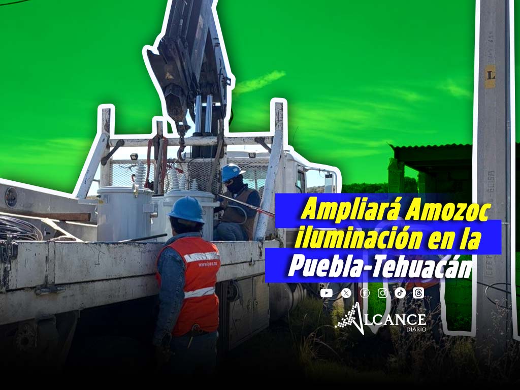 Coloca Amozoc transformadores para ampliar iluminación en la Federal Puebla–Tehuacán