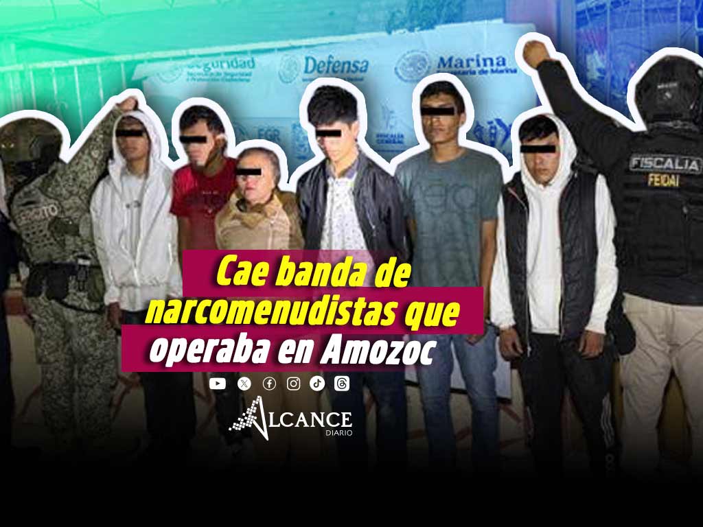 Desmantelan banda de narcomenudistas en Amozoc; detienen a seis personas y aseguran drogas e inmueble