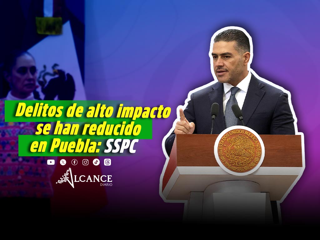 Federación reporta reducción de delitos de alto impacto en Puebla