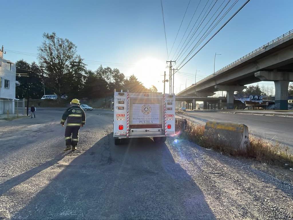 Falso incendio de pipa en La María moviliza a Protección Civil en Puebla