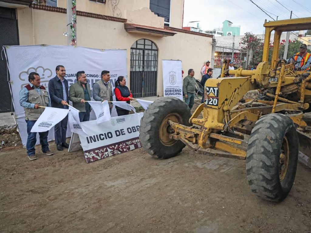 Inicia obra de pavimentación en Cuautlancingo