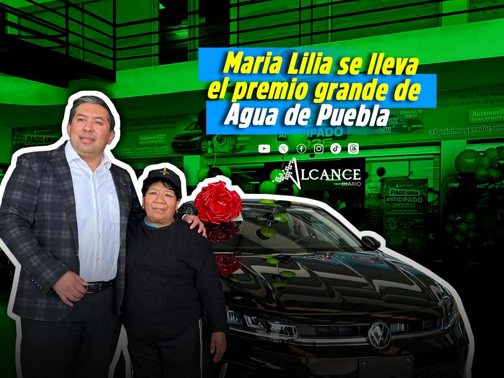 Una mujer se lleva el auto del Sorteo Pago Anual Anticipado de Agua de Puebla; en abril será segunda rifa