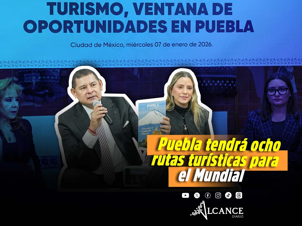Habilitarán ocho rutas turísticas a Puebla para el Mundial 2026