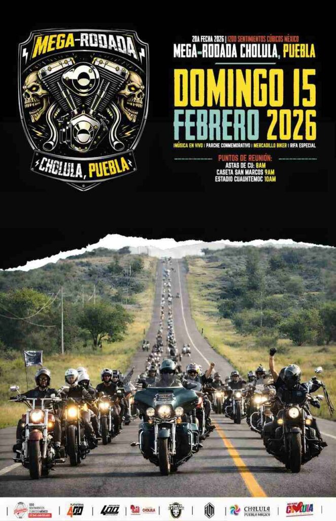 Presentan San Pedro Cholula y "1,200 Sentimientos Cúbicos México” la Mega Rodada 2026