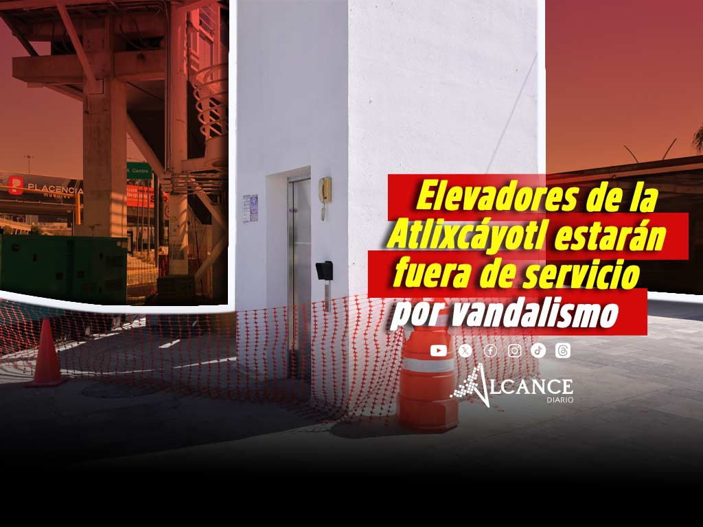 Vandalizan escaleras eléctricas y elevadores de paso en la Atlixcáyotl; estarán en mantenimiento