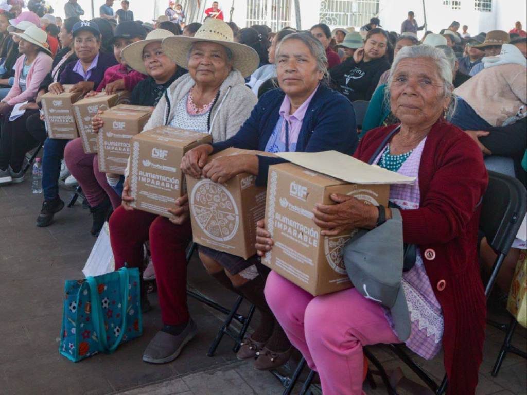 Entregan apoyos alimentarios a familias de Guadalupe Tecola