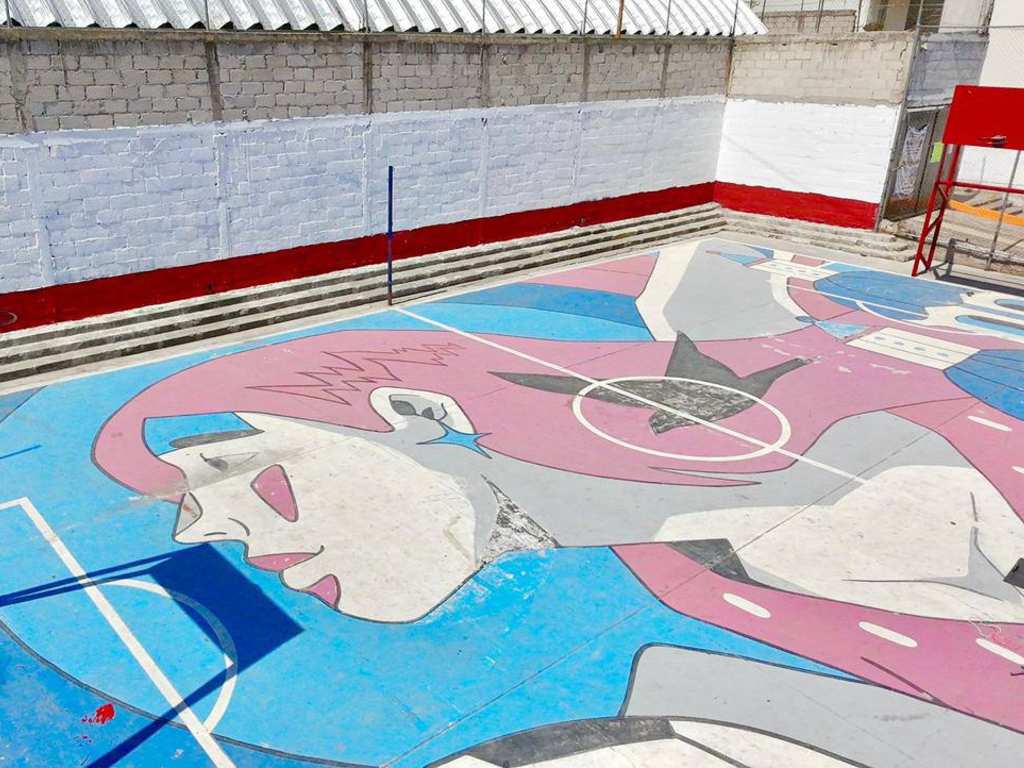 Realiza Gobierno de la Ciudad Jornada de Pintura en Cancha La Rosa