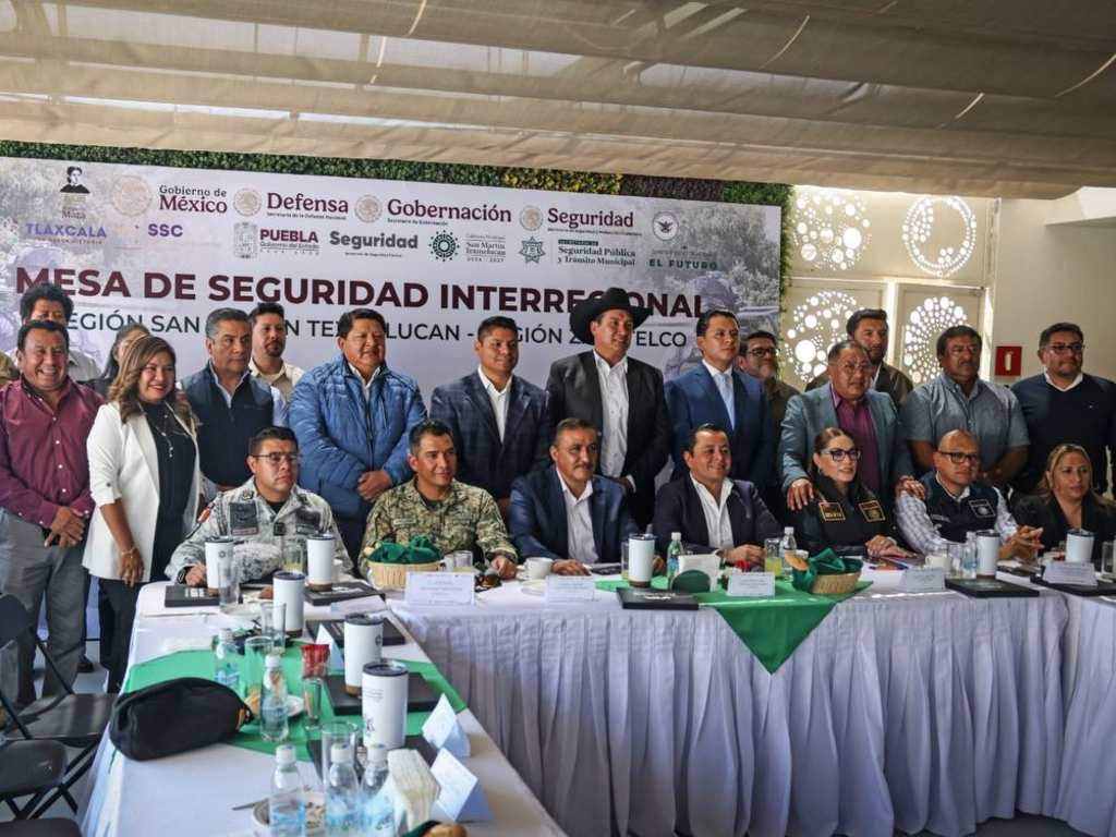 Asiste Omar Muñoz a Mesa de Seguridad Interregional en Texmelucan