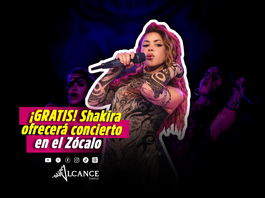 ¡Vamos! Shakira dará concierto gratis en el Zócalo de la CDMX