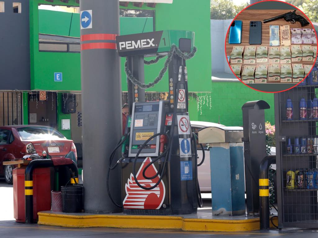 Asaltan gasolinera en Santa Cruz Los Ángeles; detienen a cinco en el Centro