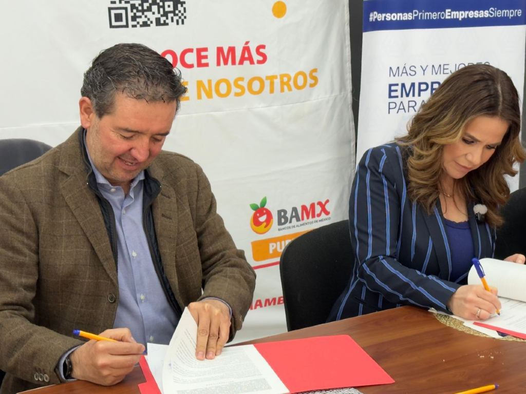 Firman convenio Coparmex Puebla y Banco de Alimentos para disminuir el hambre y la desnutrición
