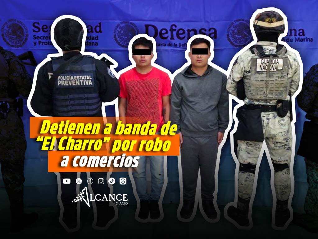 Detienen a hombres presuntamente dedicados al robo con violencia a comercios