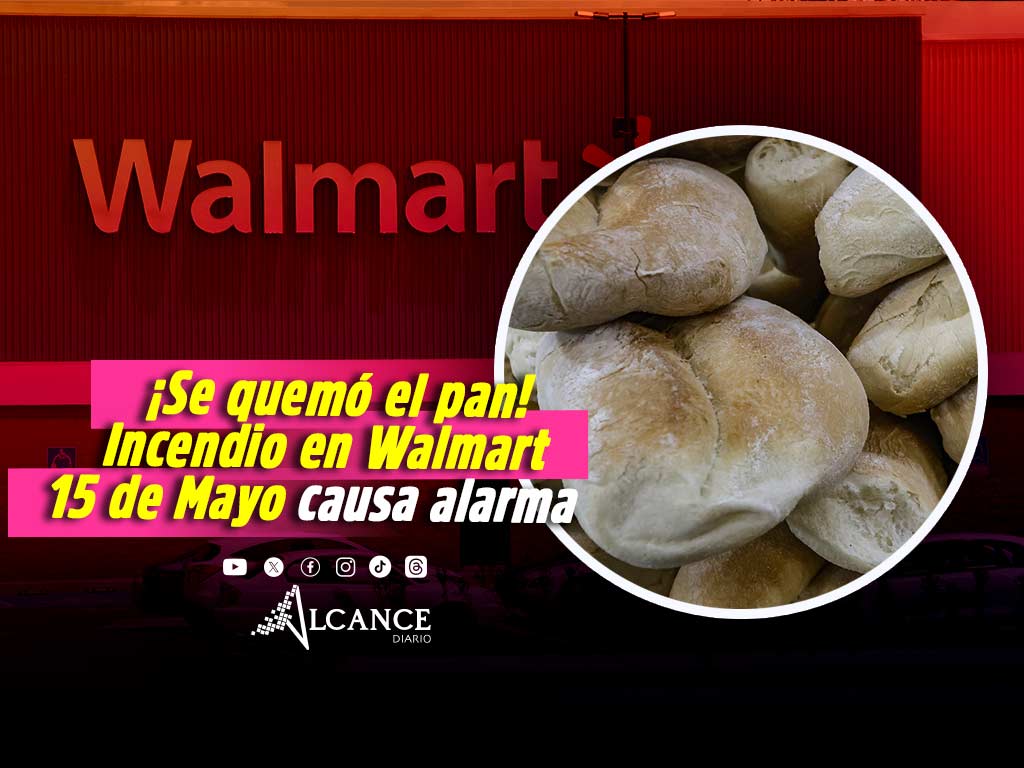 Incendio en panadería del Walmart 15 de Mayo causa movilización de Protección Civil