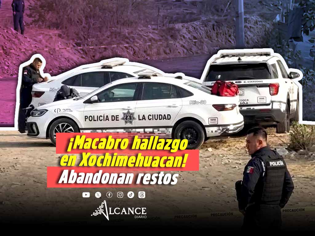 Hallan dos bolsas con restos humanos en San Pablo Xochimehuacan