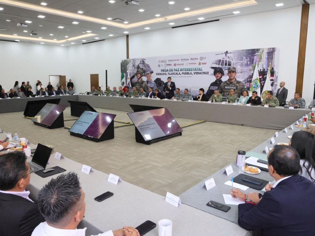 Realiza Puebla Mesa de Paz Interestatal con Hidalgo, Tlaxcala y Veracruz