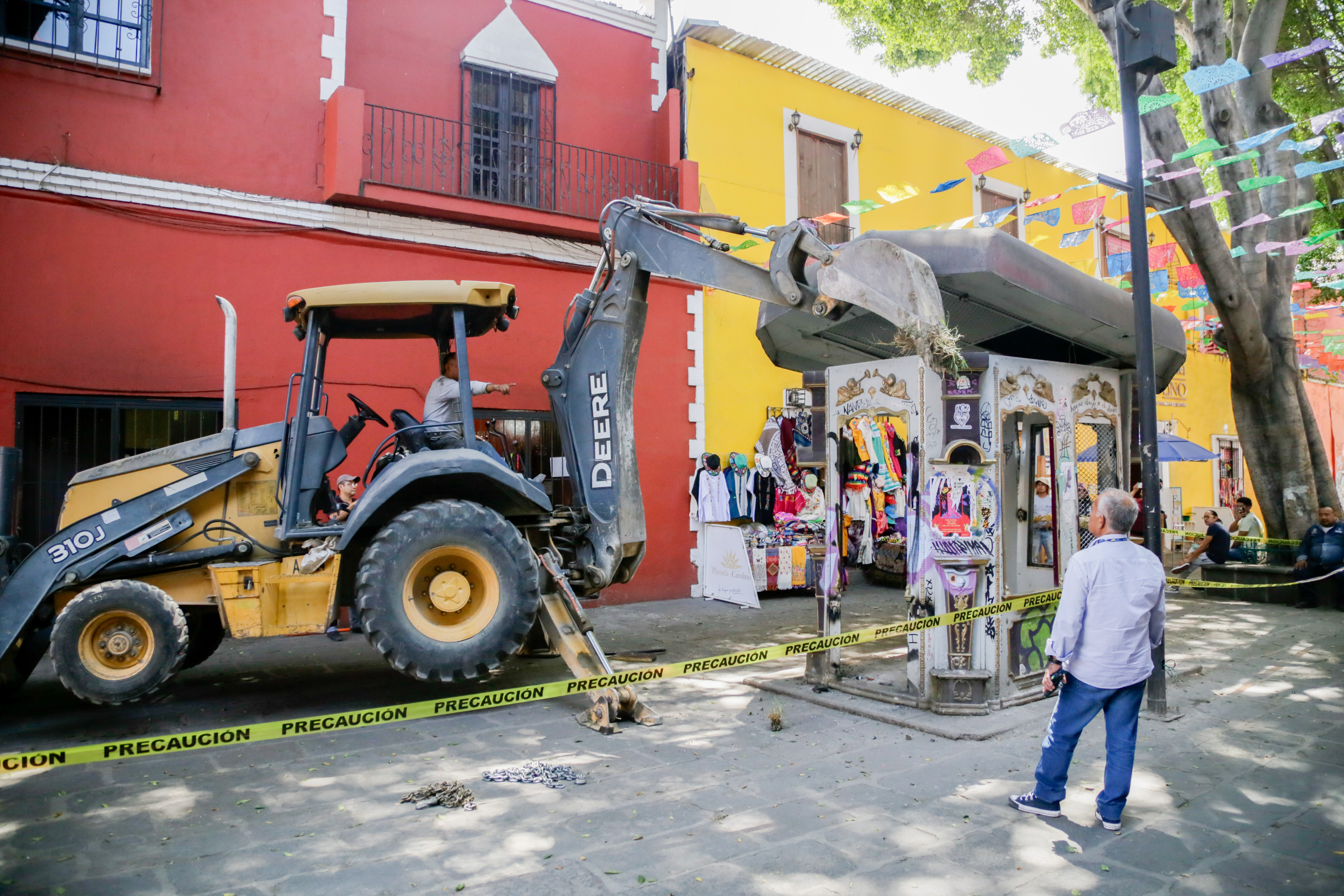Retiran 39 construcciones irregulares por invadir vía pública en Puebla Capital en lo que va del 2026