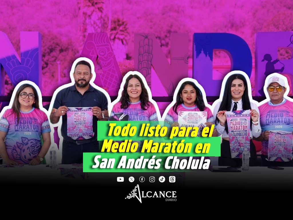 Presentan playera y medalla del Medio Maratón San Andrés Cholula, Equinoccio 2026