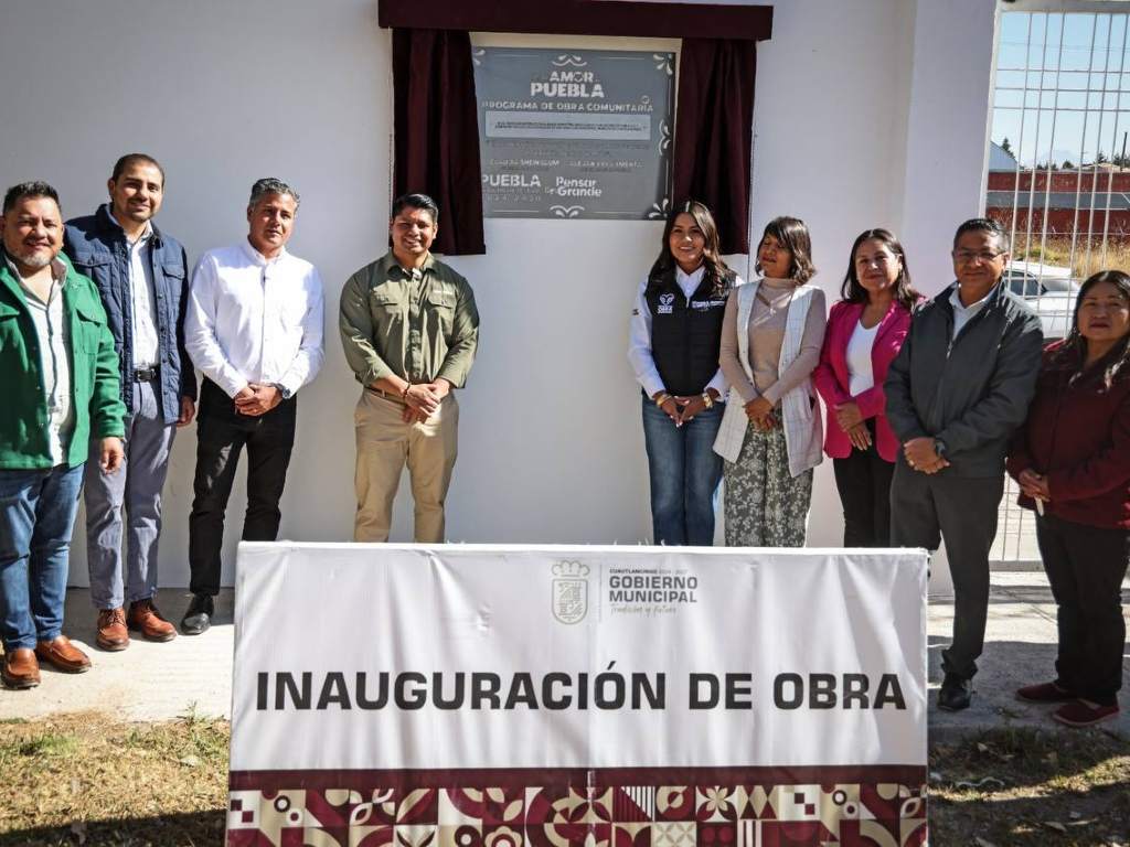 Fortalece seguridad en bachillerato de Cuautlancingo con barda perimetral